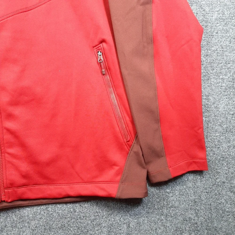 The North Face Fleece Jacket Men's 2XL Full Zip Lightweight Zip Turtleneck Red